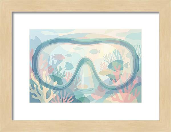 Tropical Reef Through Snorkel Mask