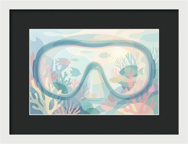 Tropical Reef Through Snorkel Mask