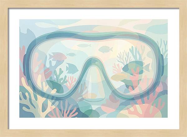 Tropical Reef Through Snorkel Mask
