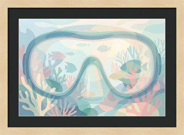 Tropical Reef Through Snorkel Mask