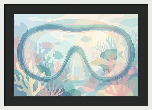 Tropical Reef Through Snorkel Mask