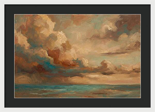 Tropical Storm Clouds Over Ocean