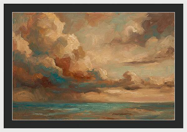 Tropical Storm Clouds Over Ocean