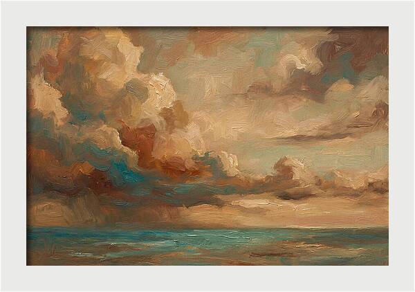 Tropical Storm Clouds Over Ocean