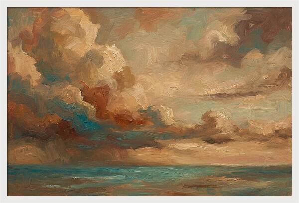 Tropical Storm Clouds Over Ocean