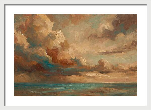 Tropical Storm Clouds Over Ocean