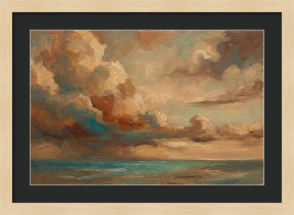 Tropical Storm Clouds Over Ocean
