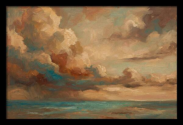 Tropical Storm Clouds Over Ocean