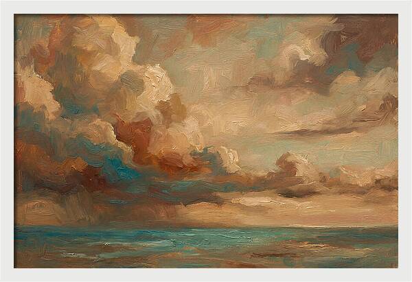 Tropical Storm Clouds Over Ocean