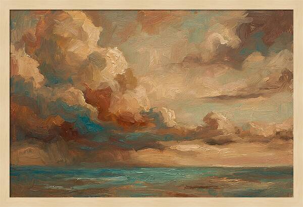 Tropical Storm Clouds Over Ocean