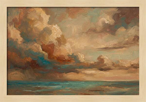 Tropical Storm Clouds Over Ocean