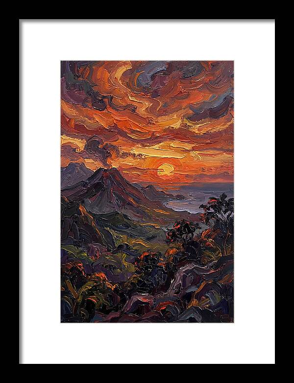 Tropical Sunset From Volcanic Peak