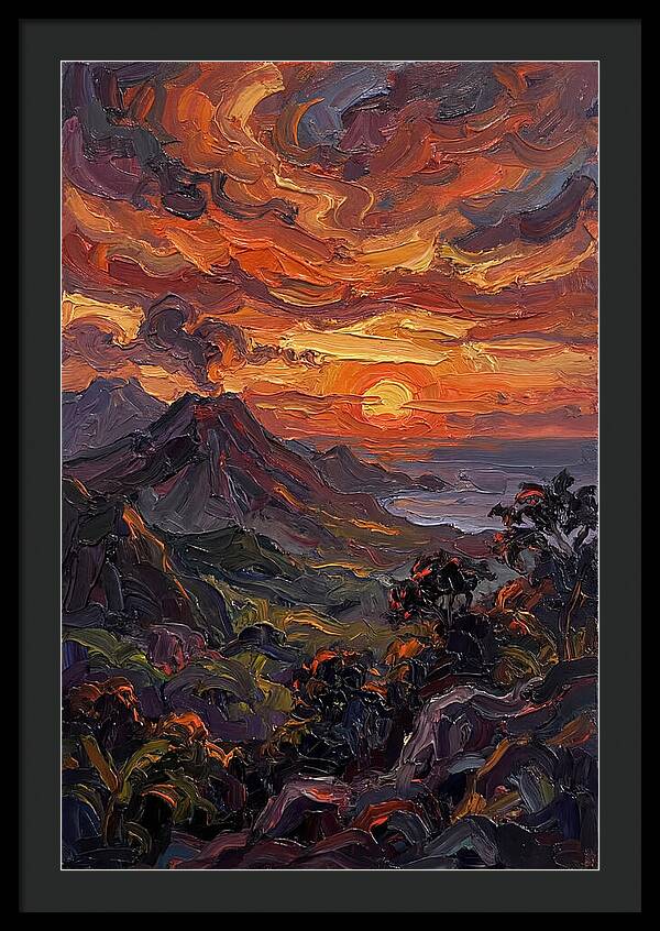 Tropical Sunset From Volcanic Peak