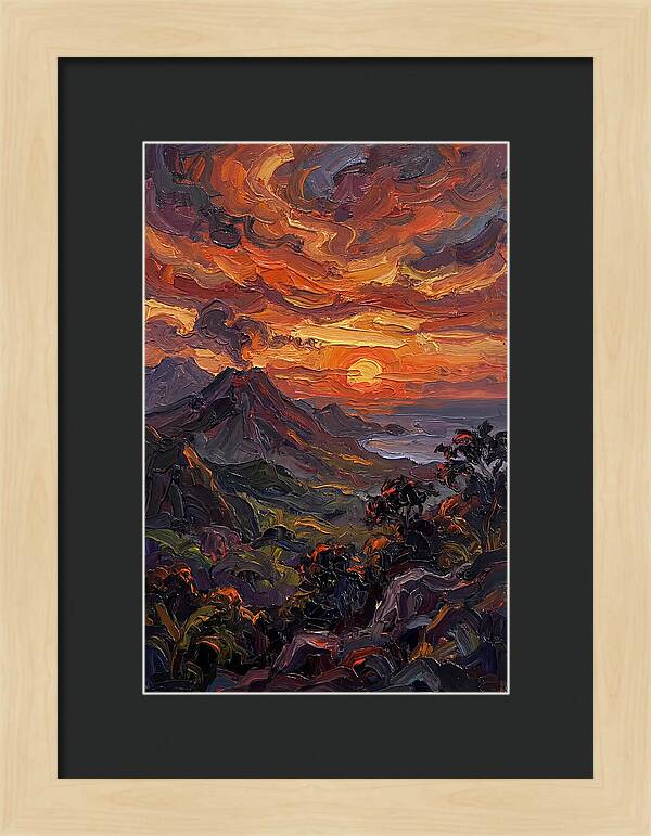 Tropical Sunset From Volcanic Peak