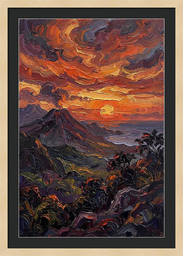 Tropical Sunset From Volcanic Peak