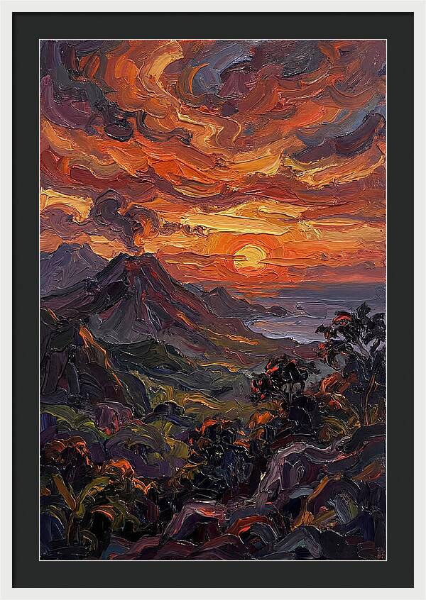 Tropical Sunset From Volcanic Peak