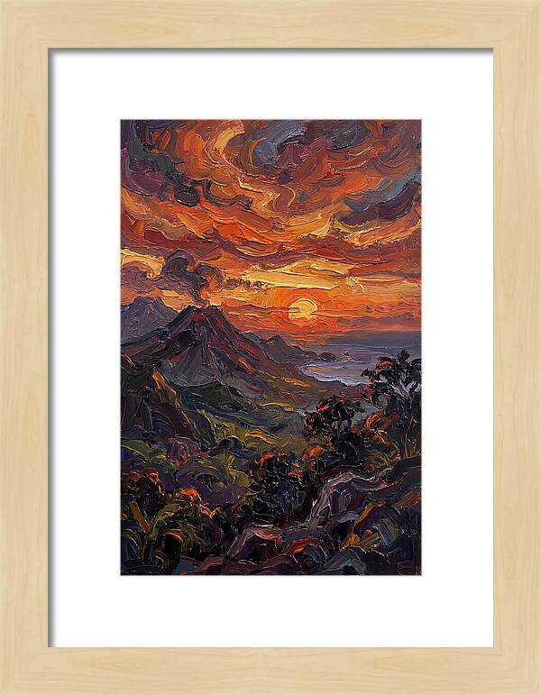 Tropical Sunset From Volcanic Peak