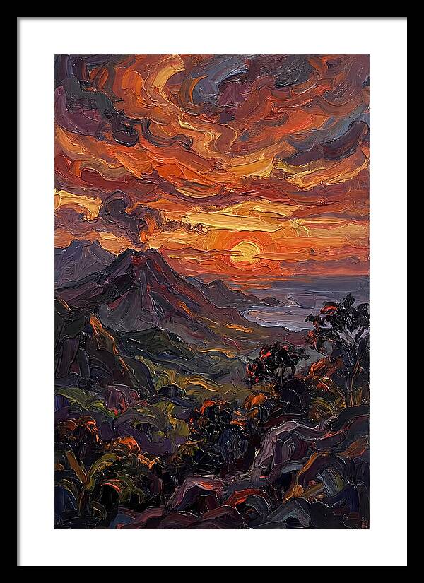Tropical Sunset From Volcanic Peak