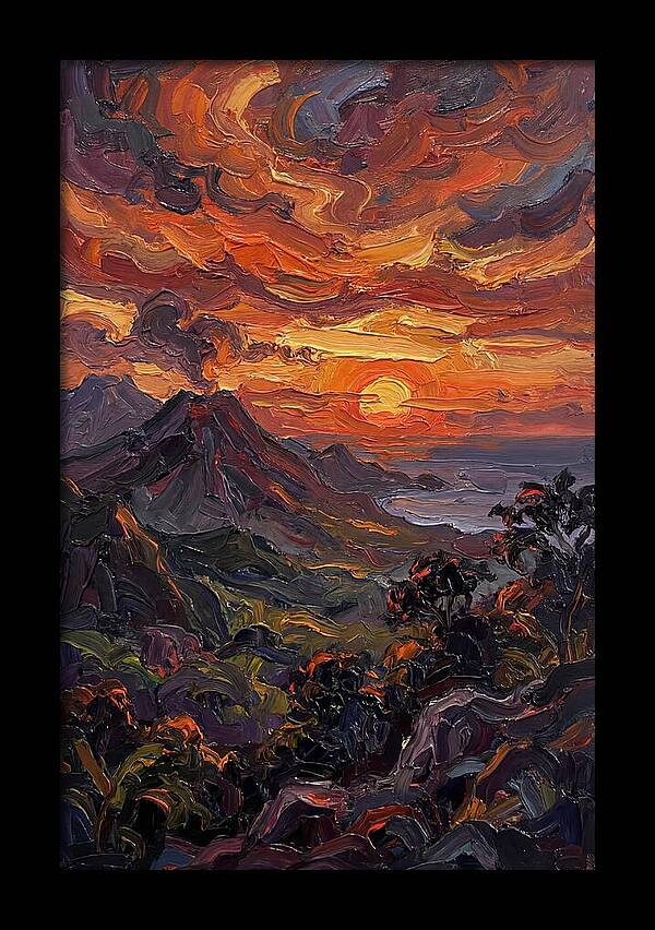 Tropical Sunset From Volcanic Peak