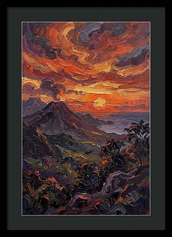 Tropical Sunset From Volcanic Peak