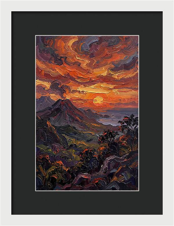 Tropical Sunset From Volcanic Peak