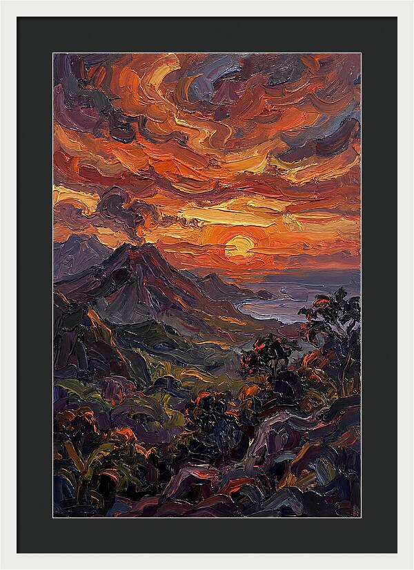 Tropical Sunset From Volcanic Peak