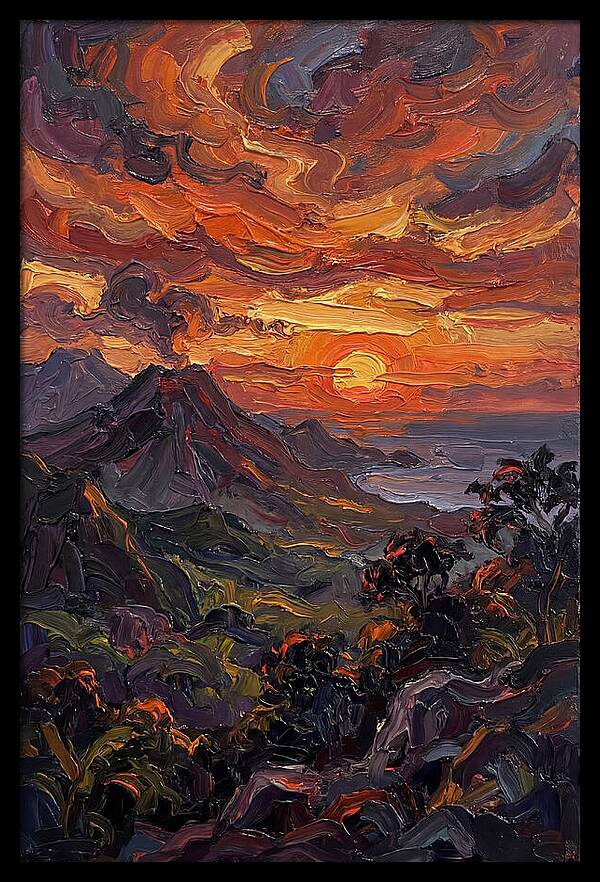 Tropical Sunset From Volcanic Peak