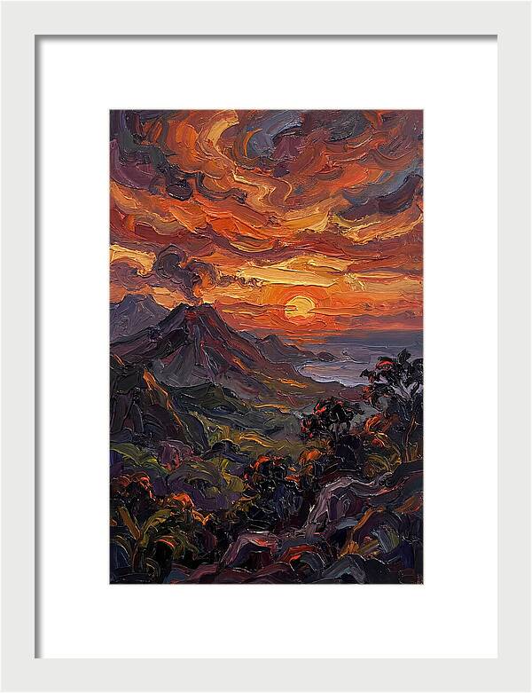 Tropical Sunset From Volcanic Peak