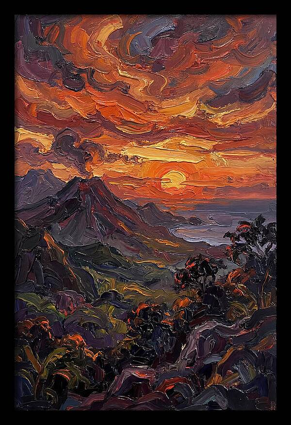 Tropical Sunset From Volcanic Peak