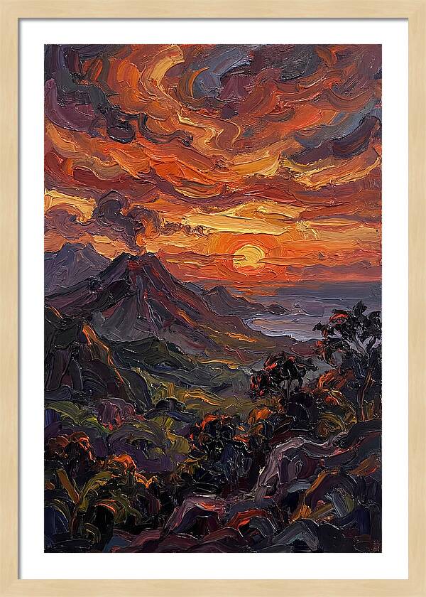 Tropical Sunset From Volcanic Peak