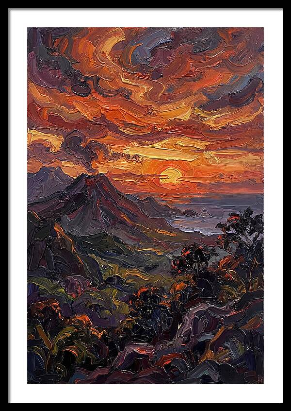 Tropical Sunset From Volcanic Peak