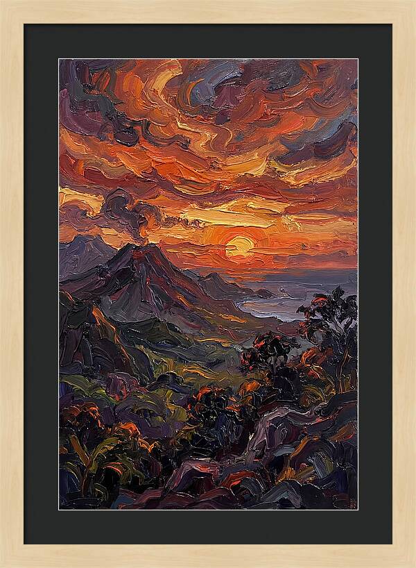 Tropical Sunset From Volcanic Peak