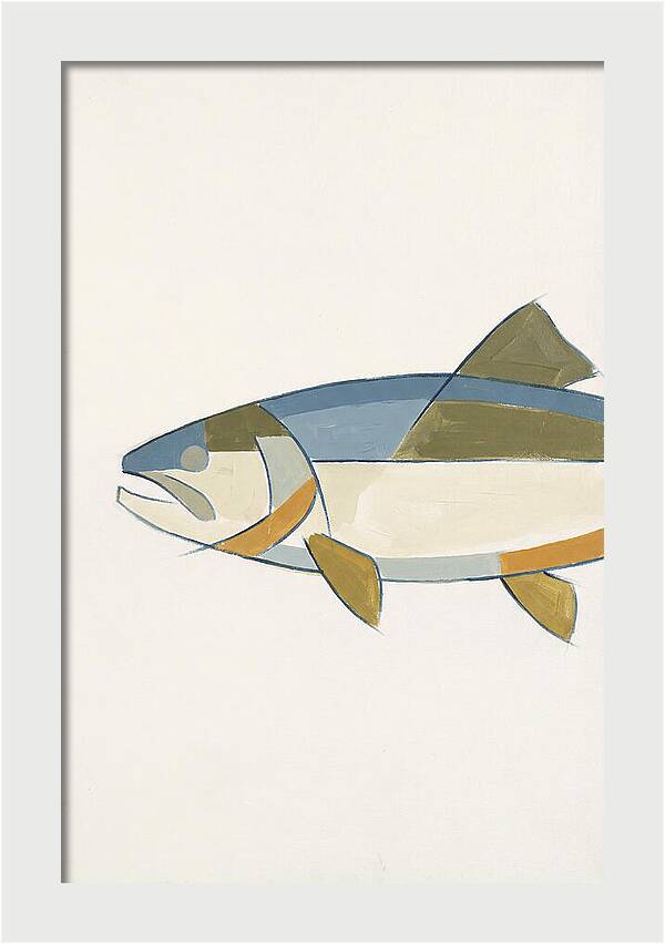 Trout In Minimalist Style