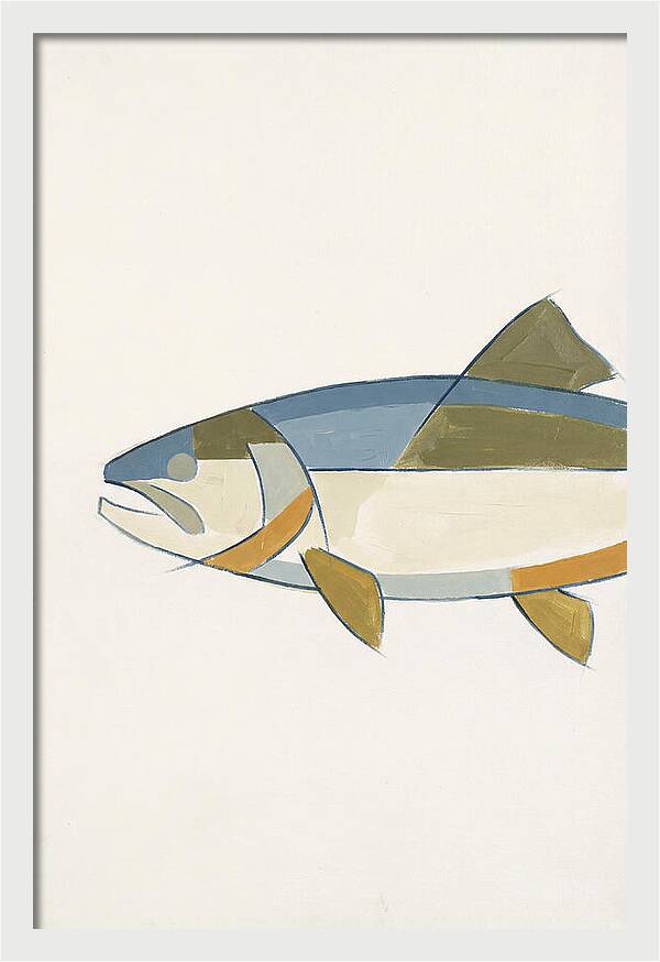 Trout In Minimalist Style