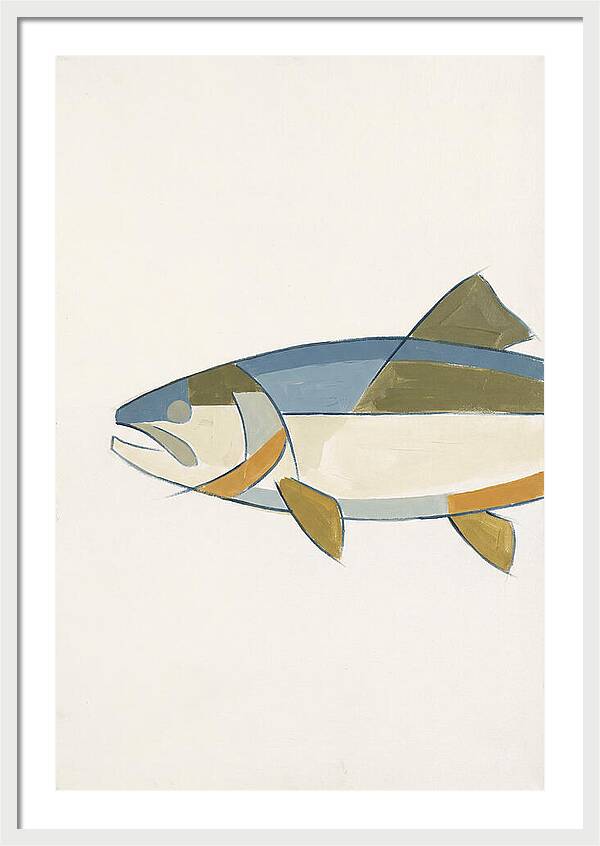 Trout In Minimalist Style