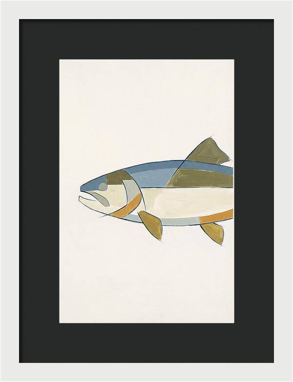 Trout In Minimalist Style