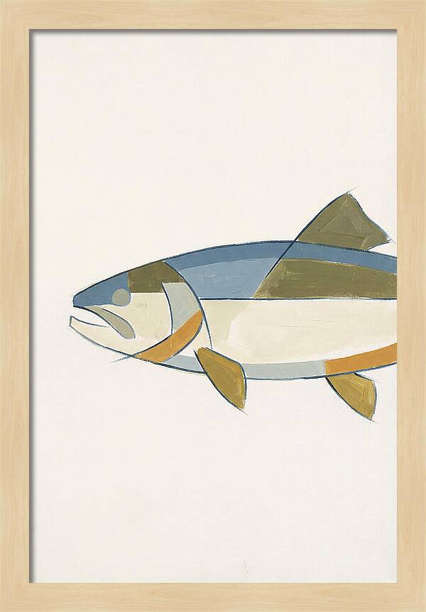 Trout In Minimalist Style
