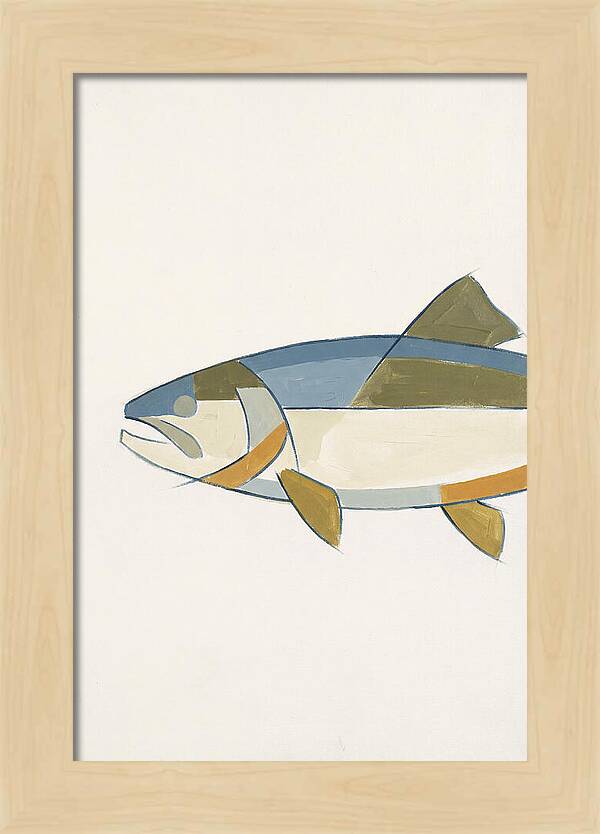 Trout In Minimalist Style