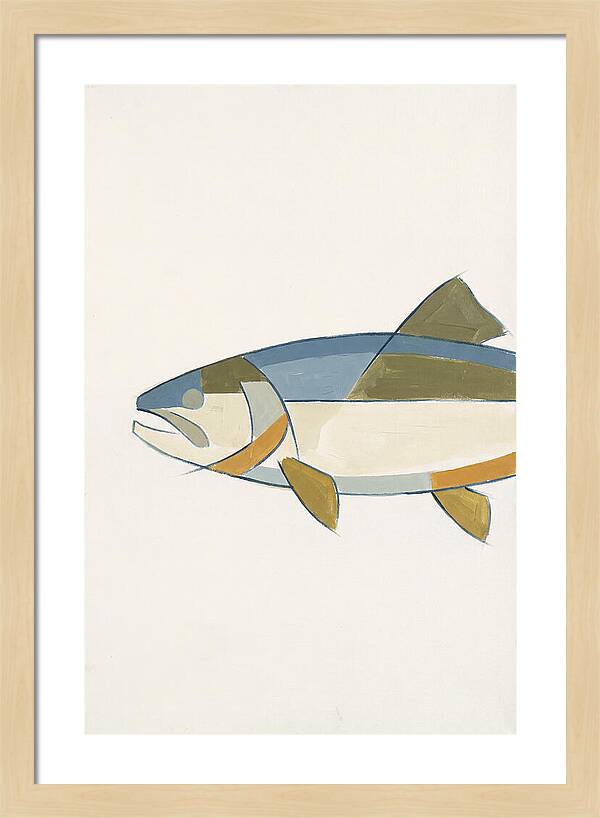 Trout In Minimalist Style