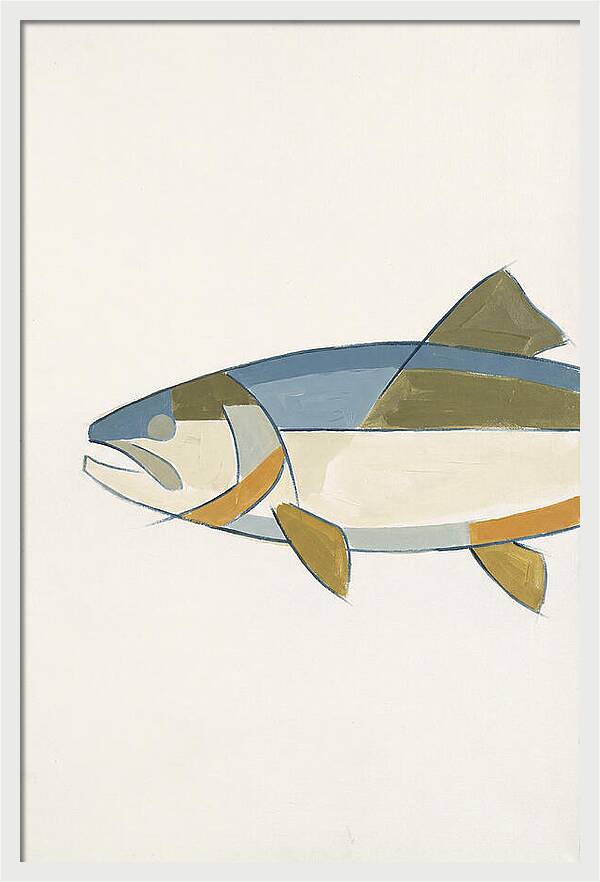 Trout In Minimalist Style