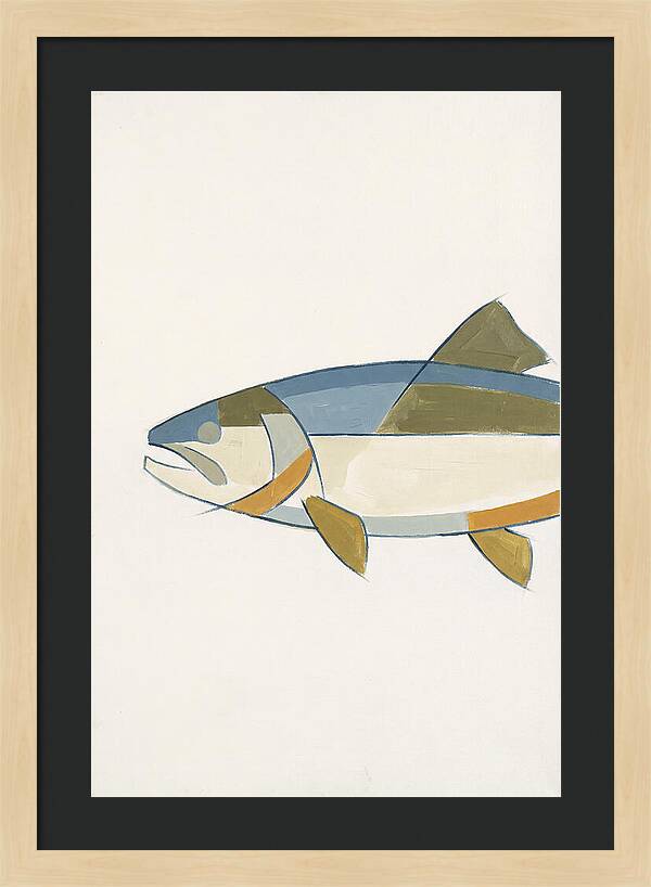 Trout In Minimalist Style