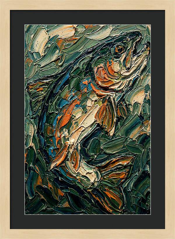 Trout In Vibrant Swirls