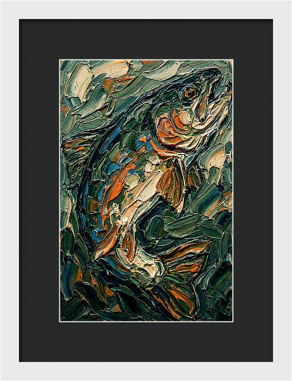 Trout In Vibrant Swirls