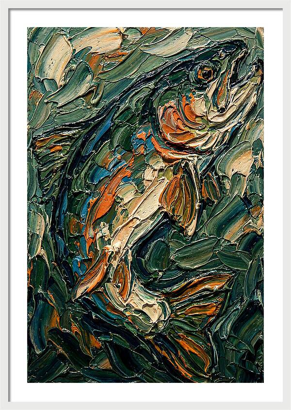 Trout In Vibrant Swirls