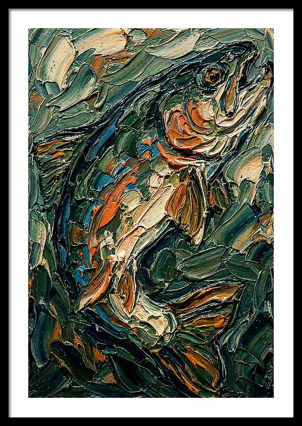 Trout In Vibrant Swirls