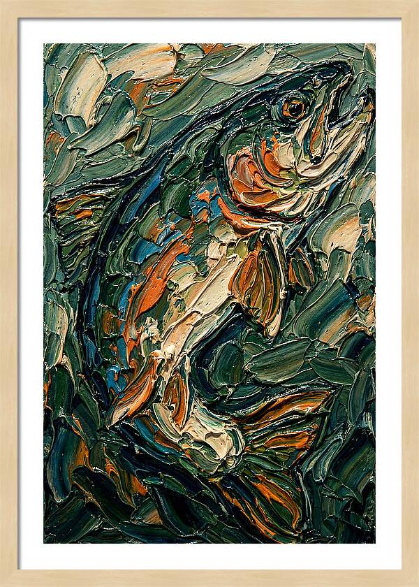 Trout In Vibrant Swirls