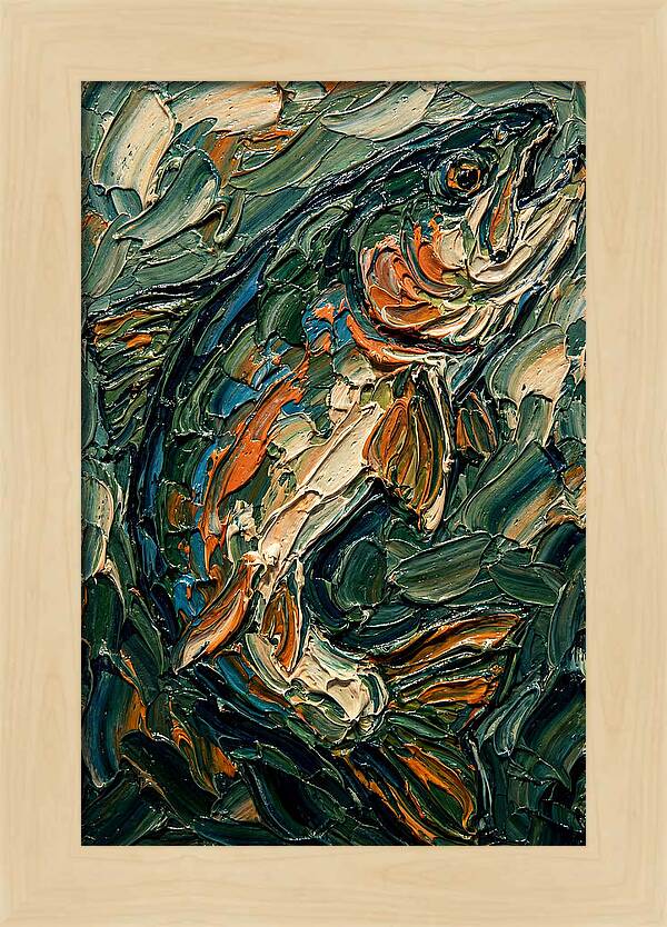 Trout In Vibrant Swirls