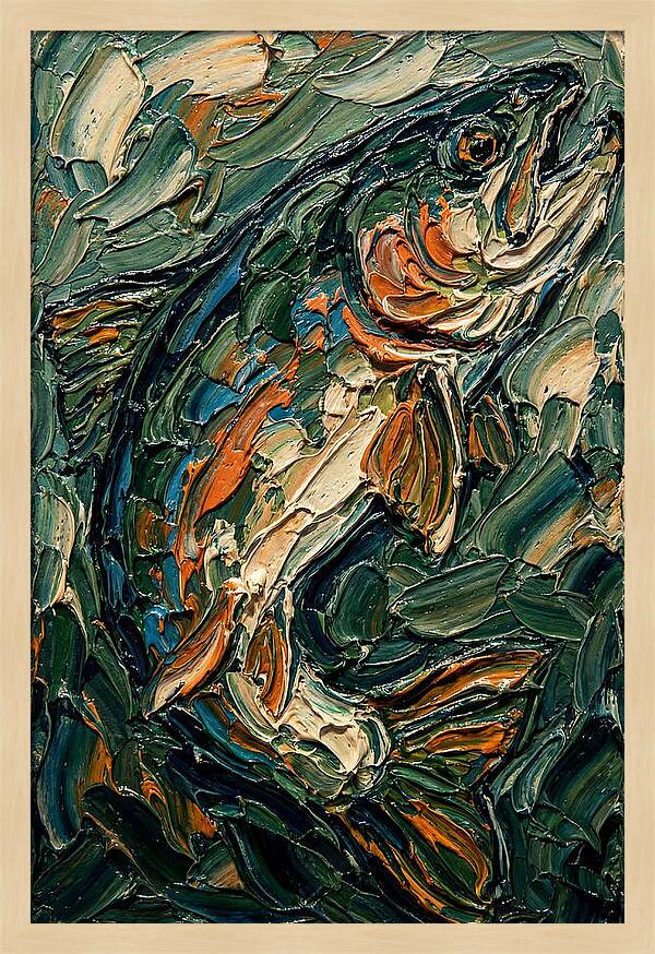 Trout In Vibrant Swirls