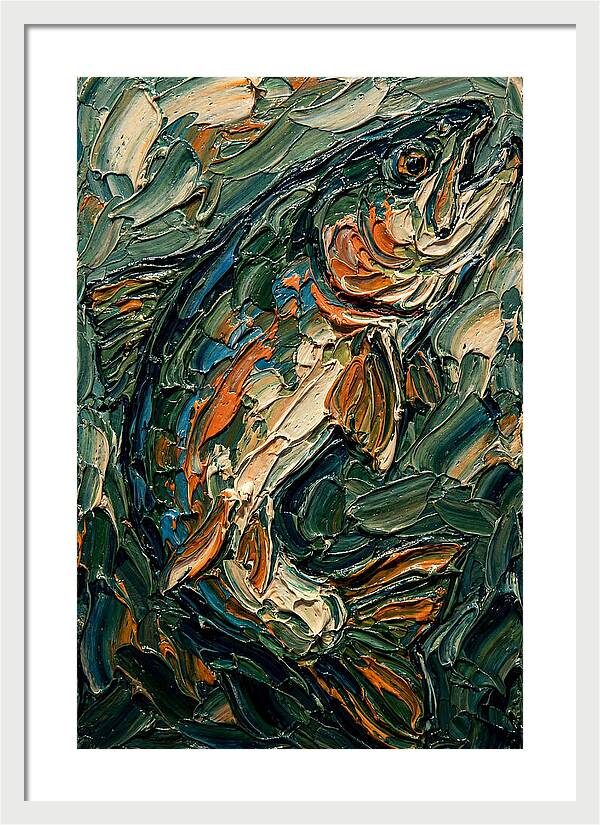 Trout In Vibrant Swirls