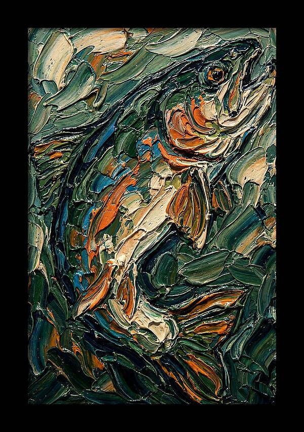 Trout In Vibrant Swirls